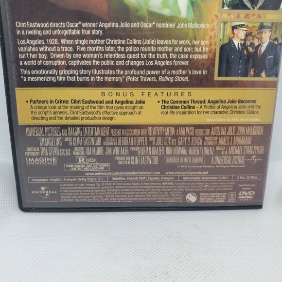 Clint Eastwoods Changeling Rated R Drama DVD, 2009 No Scratches Clean - Picture 11 of 11